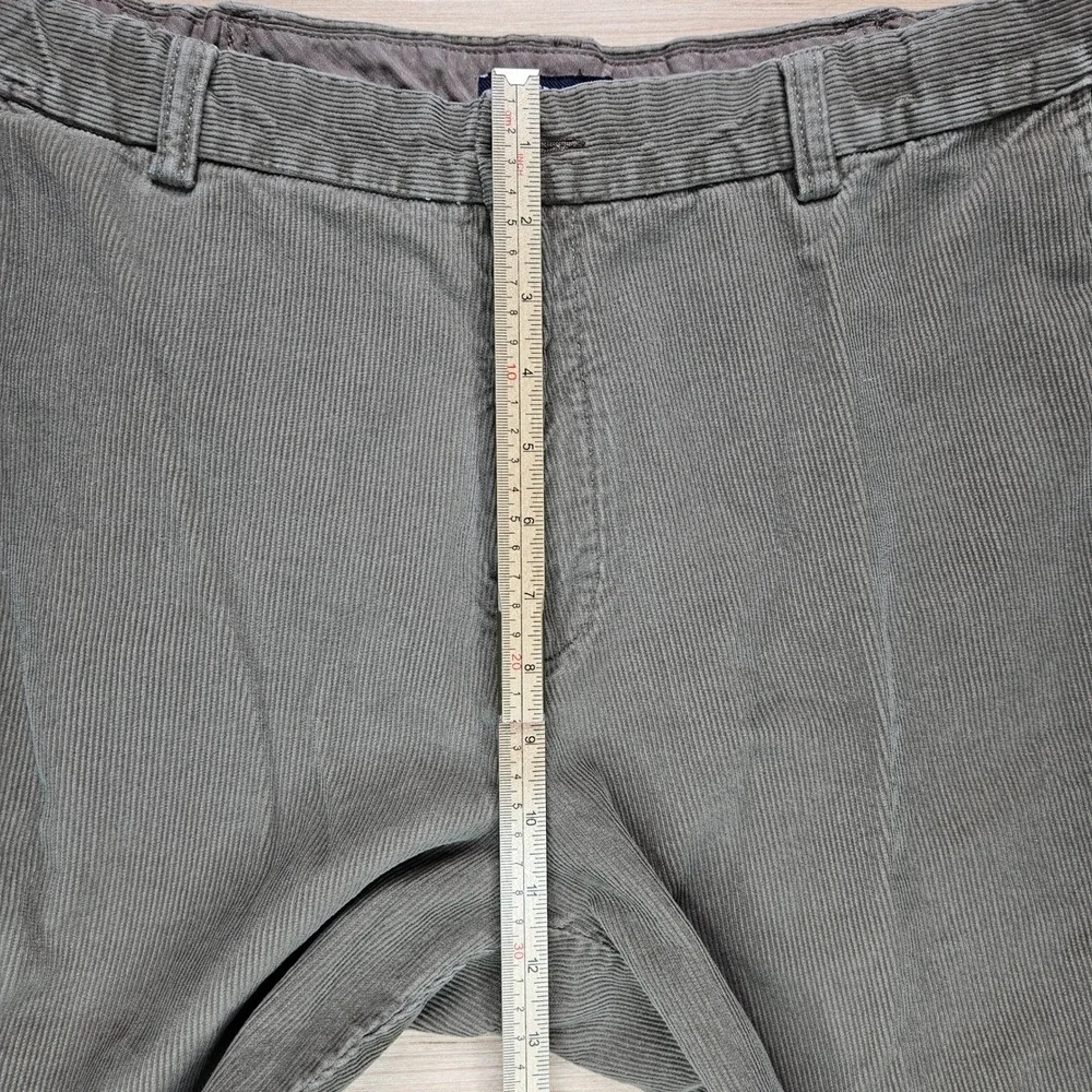 Croft & Barrow Mens Corduroy Pants 40x30 Gray Brown Straight Leg Casual‎ Khakis